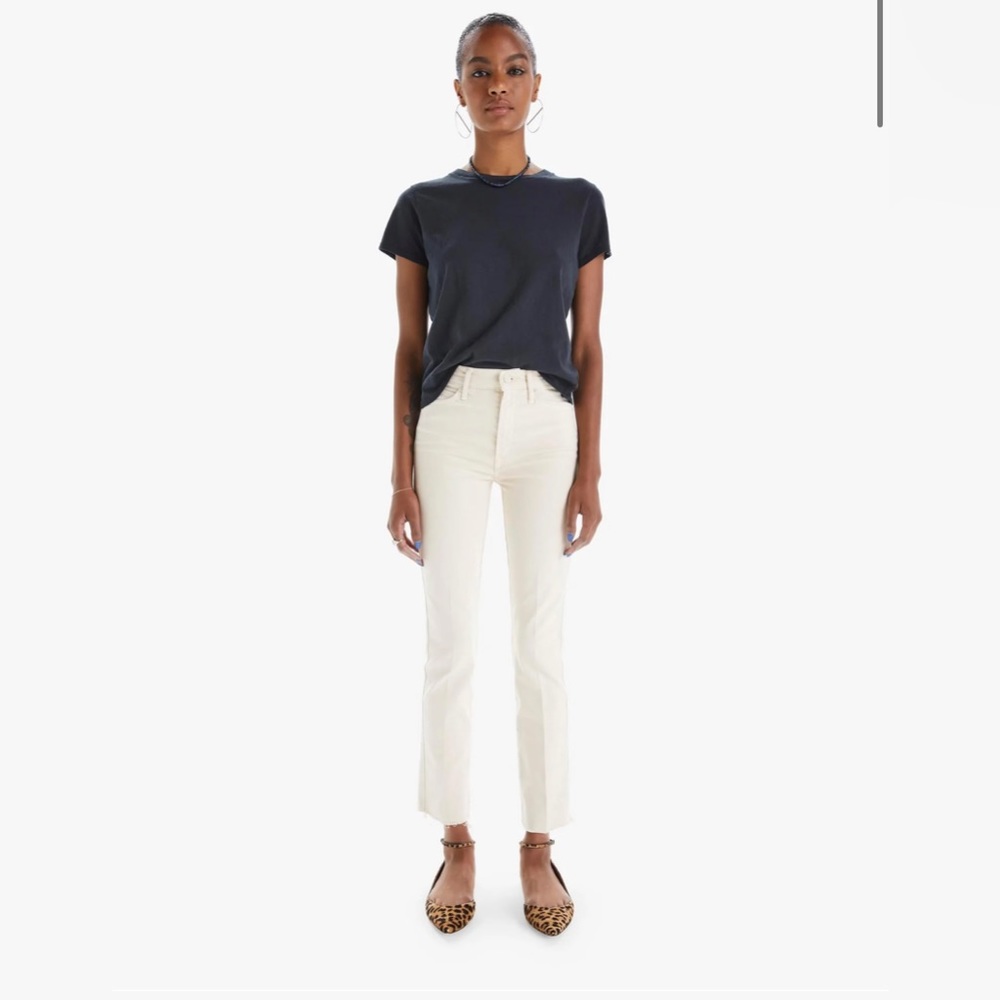 MOTHER High Waisted Rascal Ankle Fray